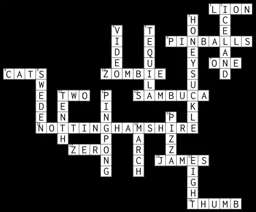 The crossword template